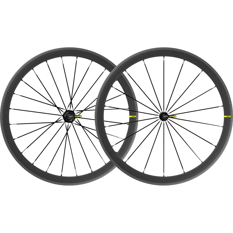 Mavic Cosmic SLR 40 Rim Brake Quick Release Shimano HG Road 11/12 Road Wheel Pair in Black