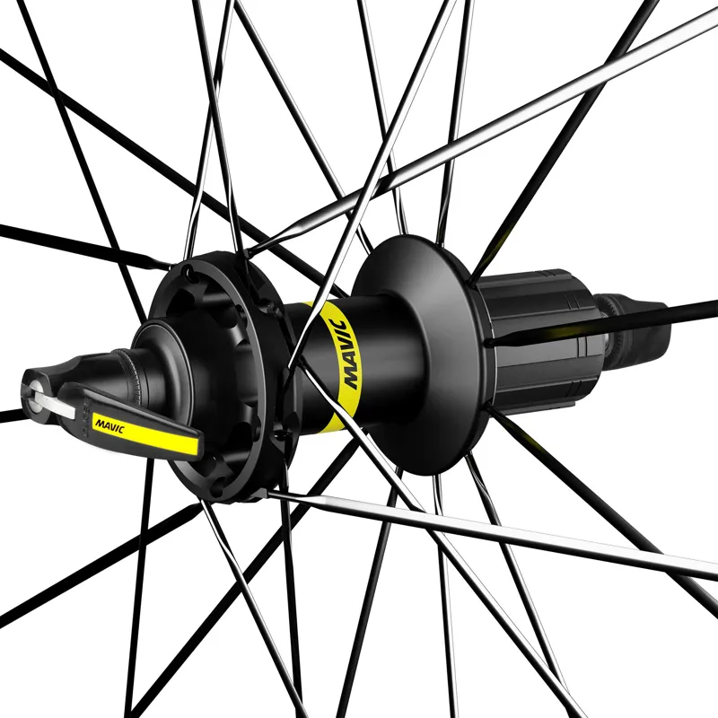 Mavic Cosmic SLR 40 Rim Brake Quick Release Shimano HG Road 11/12 Road Wheel Pair in Black-2