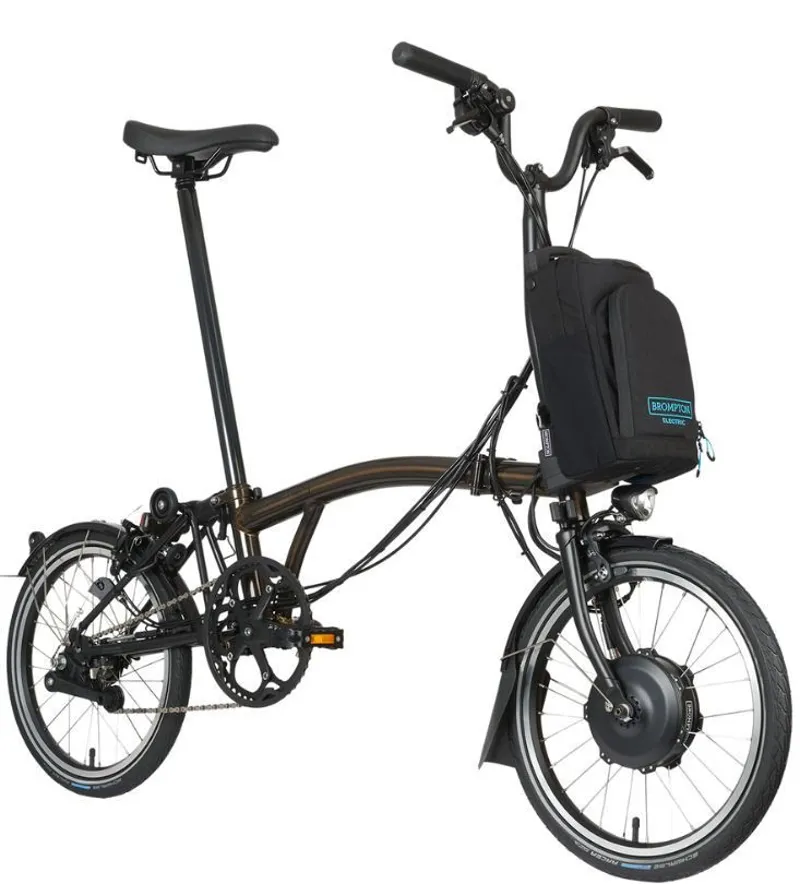 Brompton Electric C Line 4-speed Folding Bike 2025 in Black Lacquer-1