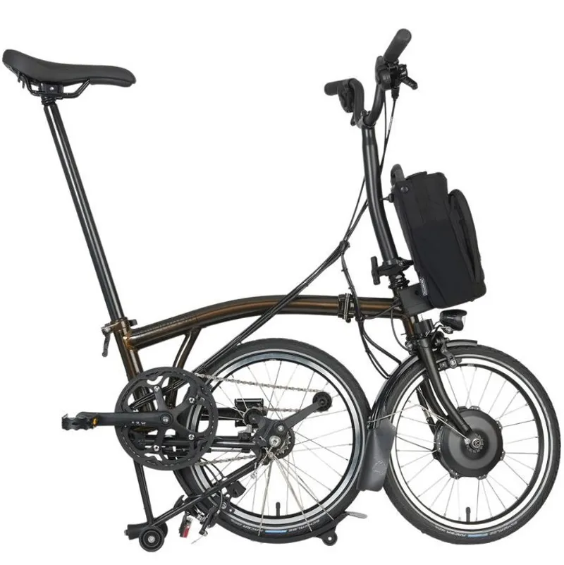 Brompton Electric C Line 4-speed Folding Bike 2025 in Black Lacquer-2