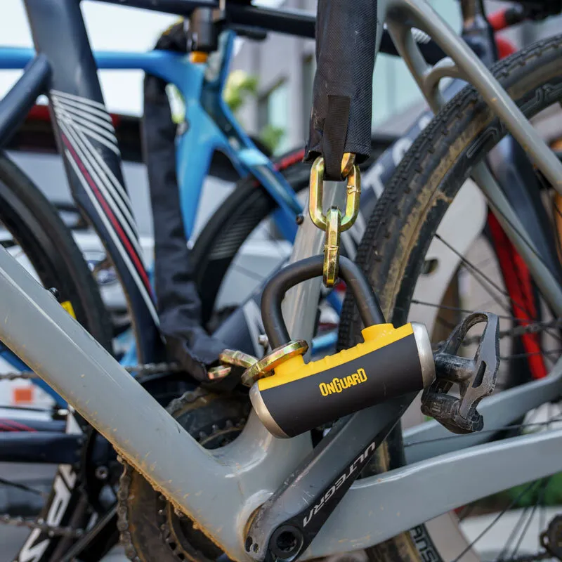 OnGuard Mastiff L Chain Lock 130cmx10mm Sold Secure Gold Rating in Black and Yellow-1