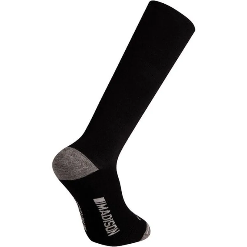 Madison Isoler Merino Deep Winter Knee-High Sock in Black-2