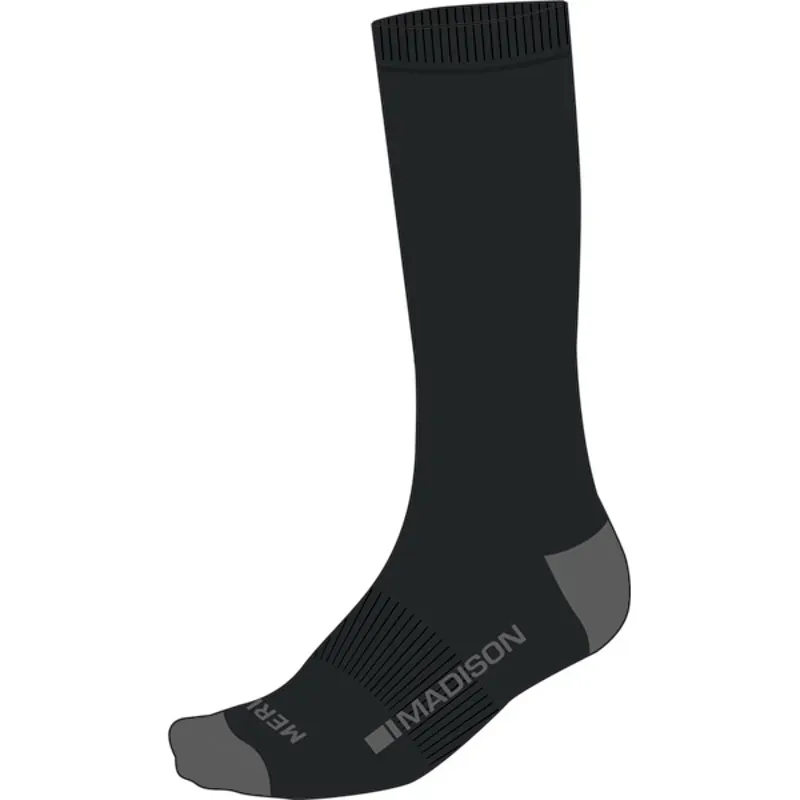 Madison Isoler Merino Deep Winter Knee-High Sock in Black