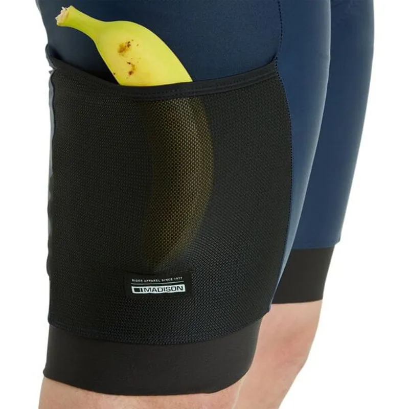 Madison Roam Cargo Bib Shorts in Blue-4