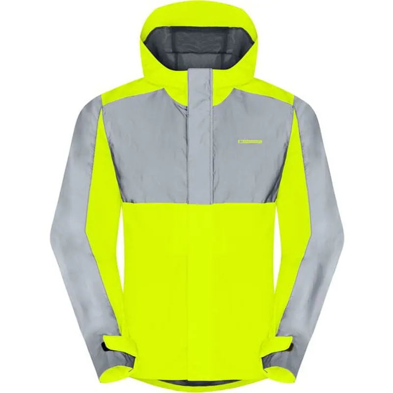 Madison Stellar FiftyFifty Reflective Waterproof Jacket in Hi-Viz Yellow/Silver