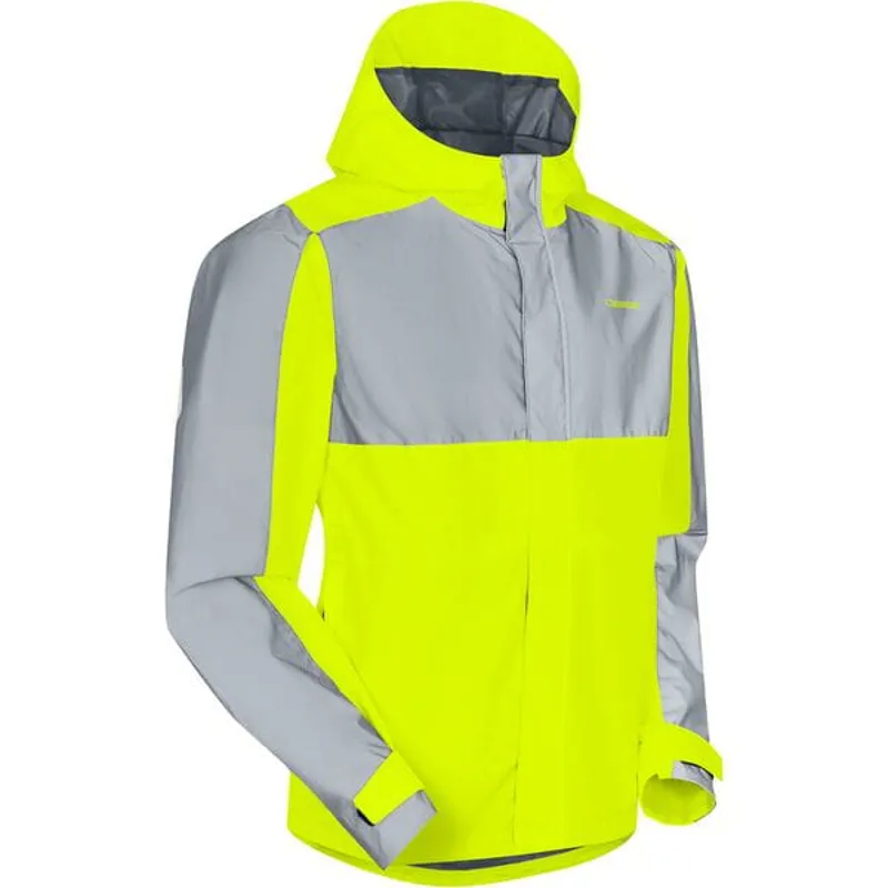 Madison Stellar FiftyFifty Reflective Waterproof Jacket in Hi-Viz Yellow/Silver-1