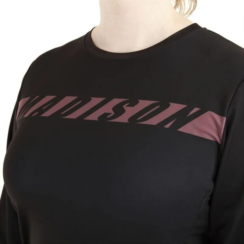 Madison Women's Zenith Long Sleeve Thermal Jersey in Phantom Black-2