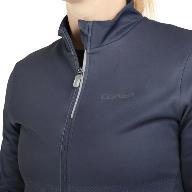 Madison Women's Sportive Long Sleeve Thermal Jersey in Navy Haze-2