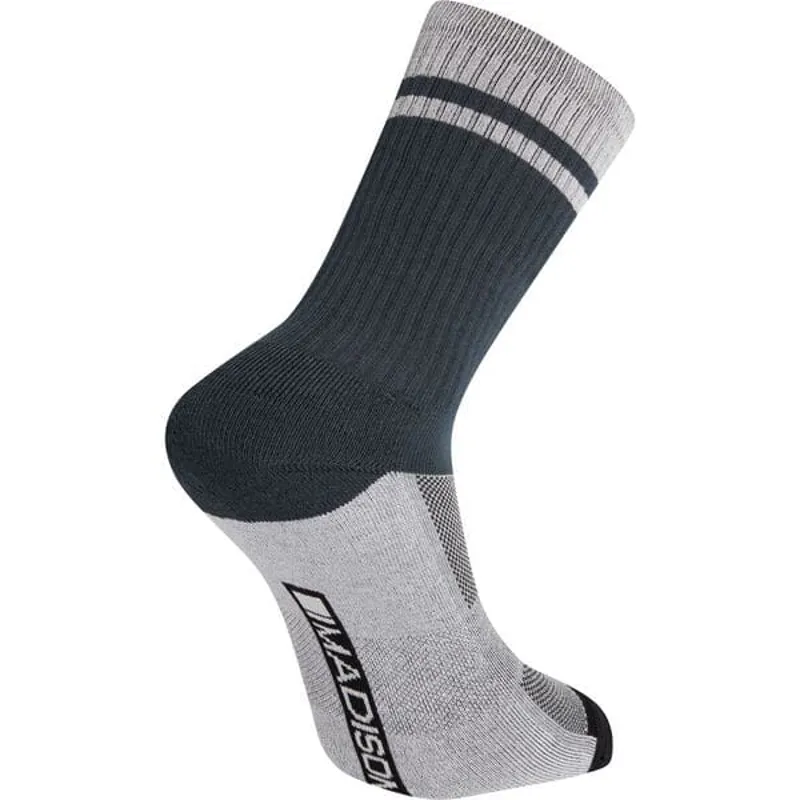 Madison Roam Extra Long Socks in Grey/Black-1