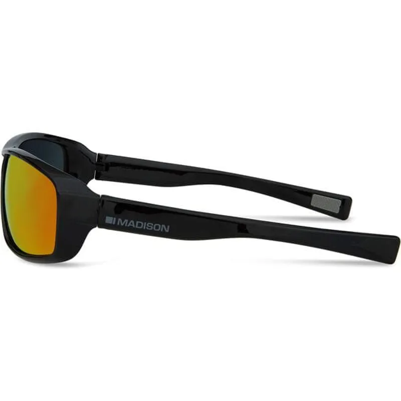 Madison Target Glasses in Gloss Black/Fire Mirror-1