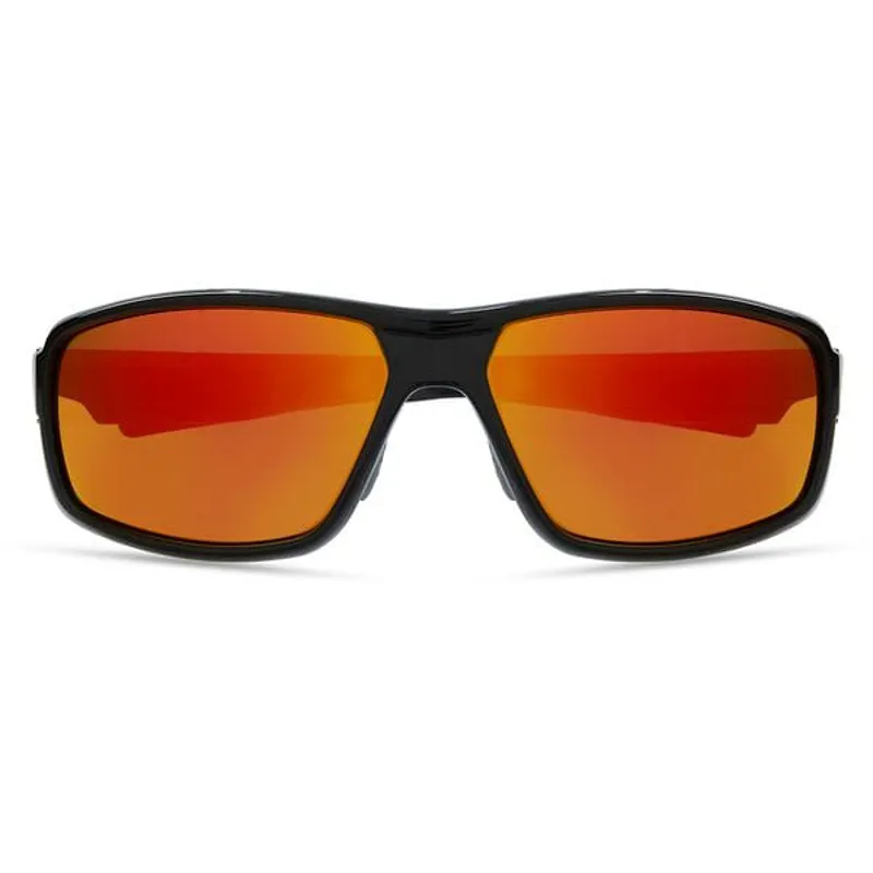 Madison Target Glasses in Gloss Black/Fire Mirror-4
