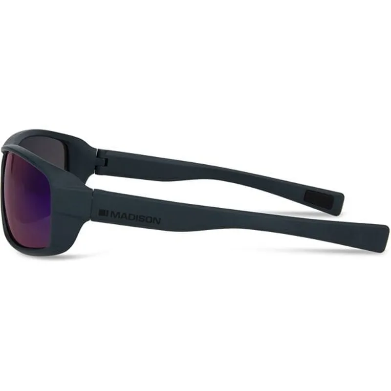 Target Glasses in Matt Dark Grey/Purple Mirror-1