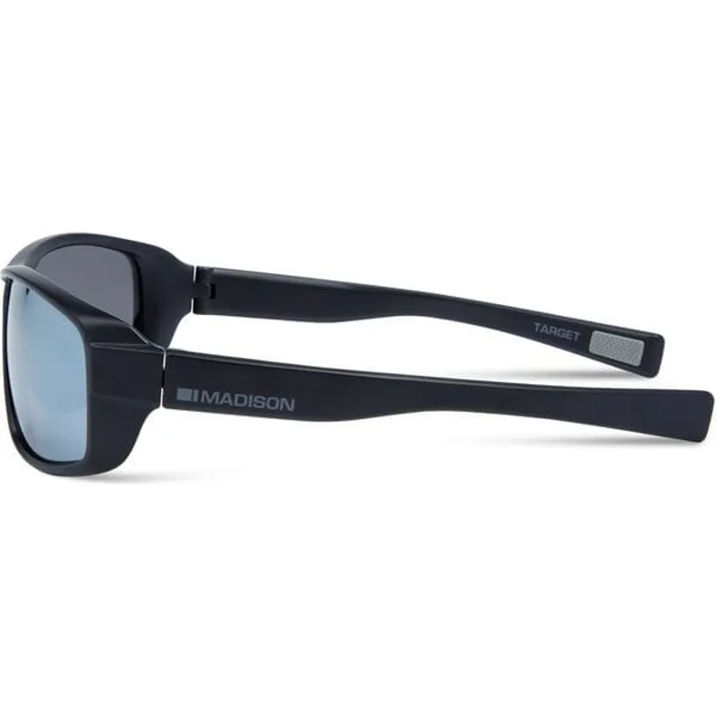 Target Sunglasses in Matt Black/Silver Mirror-1
