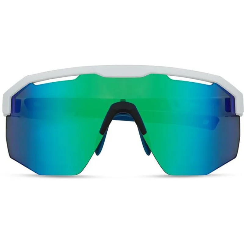 Madison Cipher Glasses in White/Green Mirror-4