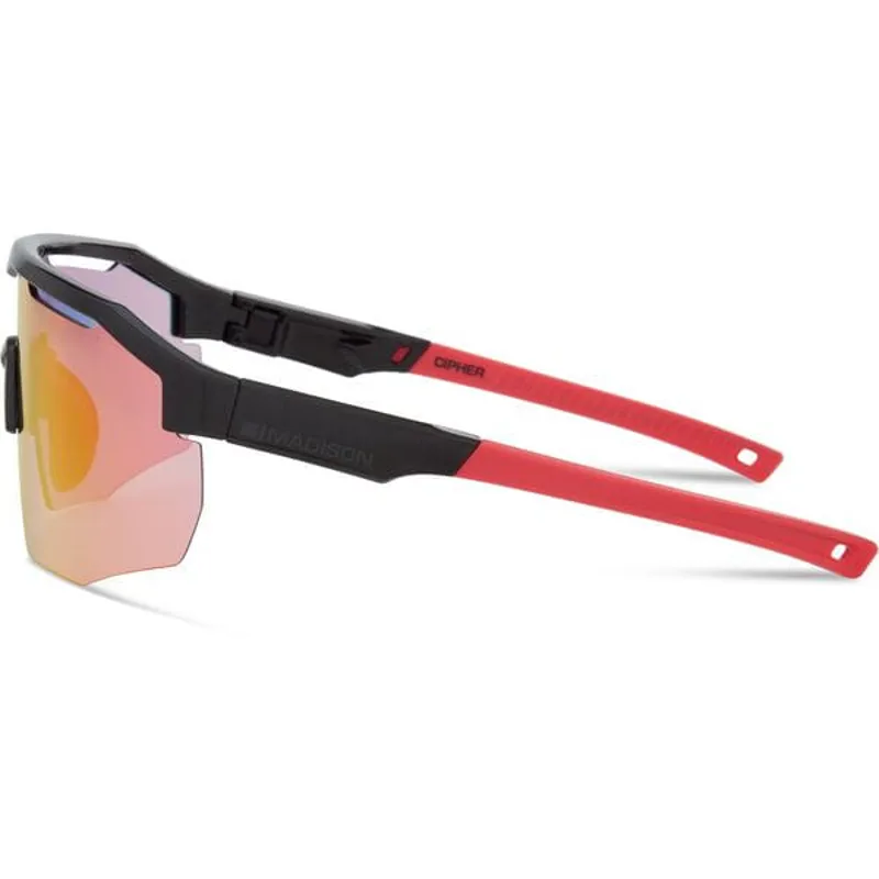 Madison Cipher Glasses in Gloss Black/Pink Rose Mirror-1