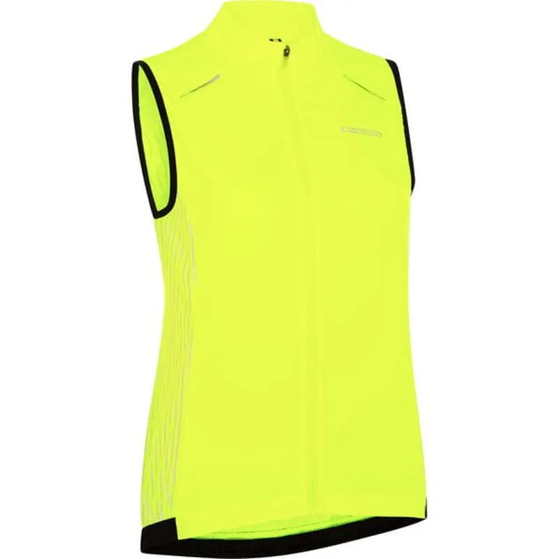 Madison Women's Stellar Reflective Windproof Gilet in Hi-Viz Yellow-1