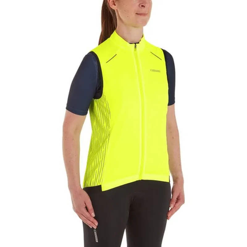 Madison Women's Stellar Reflective Windproof Gilet in Hi-Viz Yellow-2