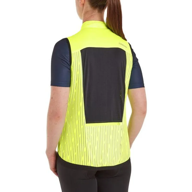 Madison Women's Stellar Reflective Windproof Gilet in Hi-Viz Yellow-3