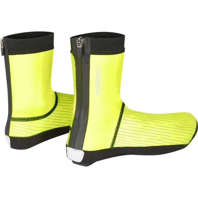Madison Stellar Open Sole Overshoes in Black/Hi-Viz Yellow-1