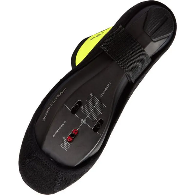 Madison Stellar Open Sole Overshoes in Black/Hi-Viz Yellow-2