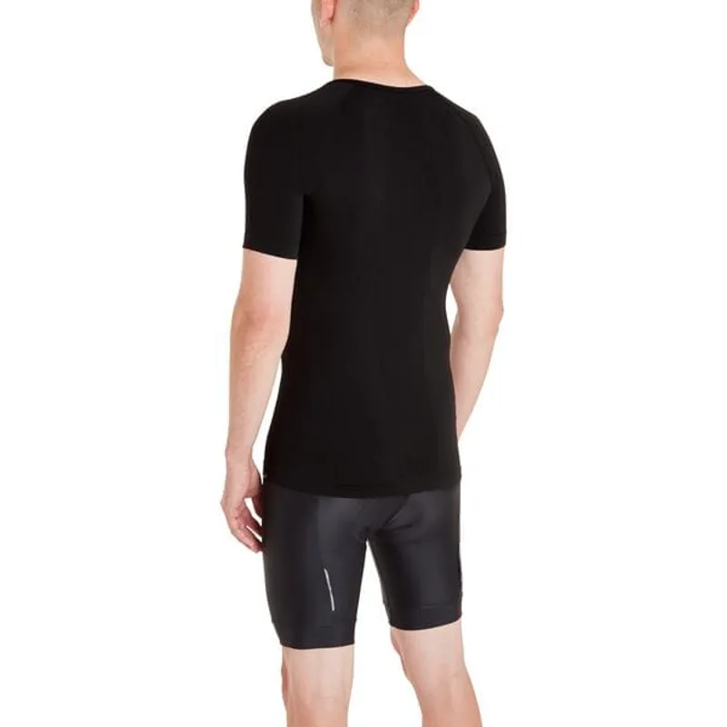 Madison Roam Isoler Mesh Short Sleeve Baselayer in Black-3