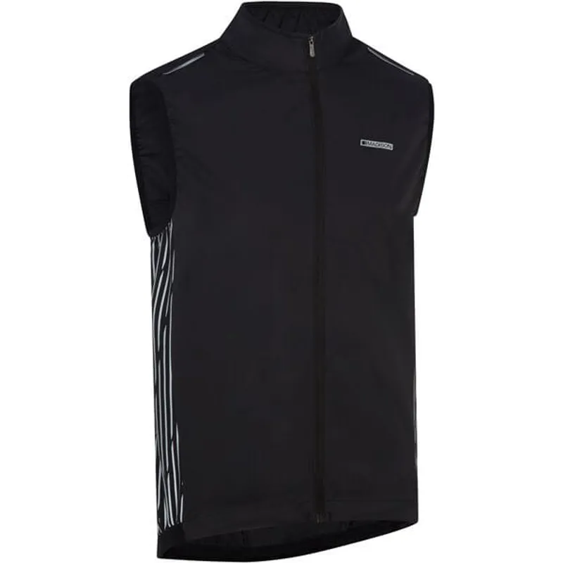 Madison Stellar Reflective Windproof Gilet in Black-1