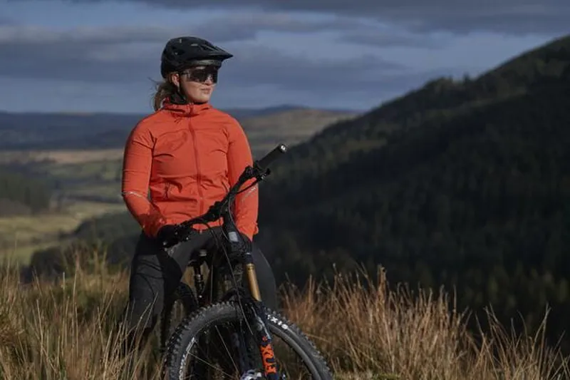 Madison Women's Flux 3-Layer Waterproof Trail Jacket in Magma Red-8