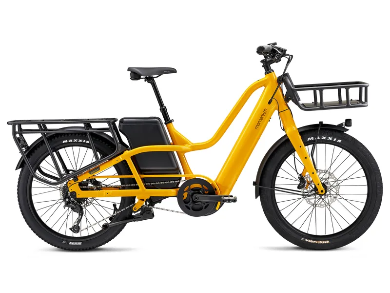 Momentum PakYak E+ Electric Cargo Bike 2025 in Bumblebee Yellow