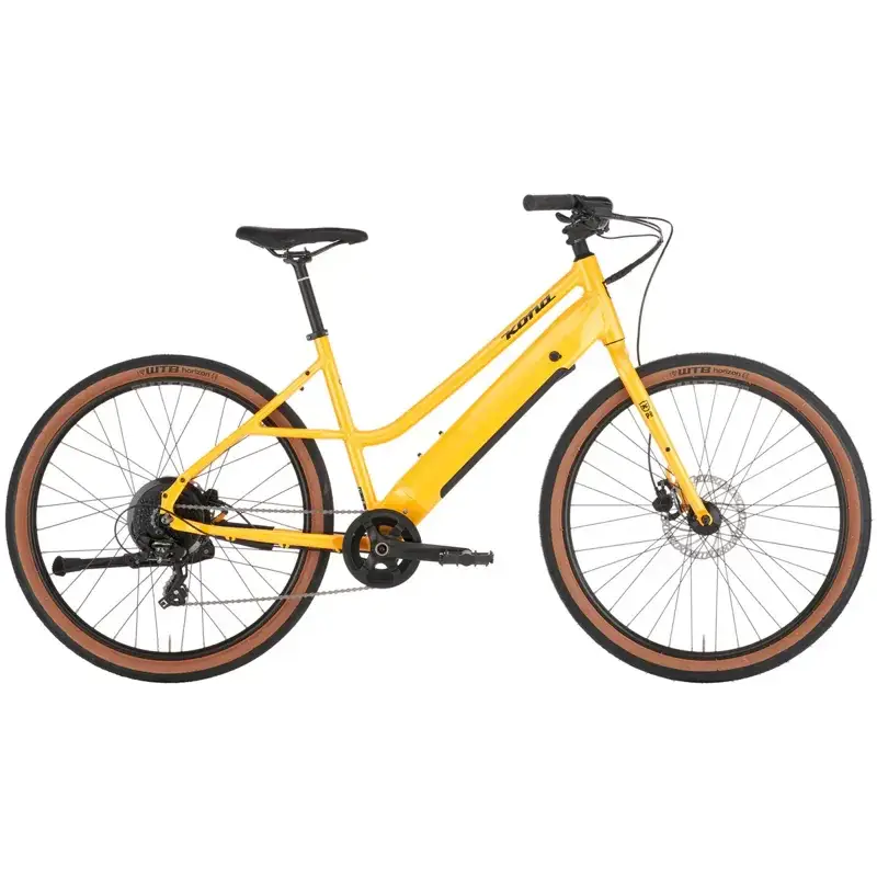 Balfes Bikes Kona Coco HD Electric Bike 2026 in Gloss Metallic Yellow w/ Charcoal Decals | Free postage over £30, £10 off first order, price match & 0% finance.