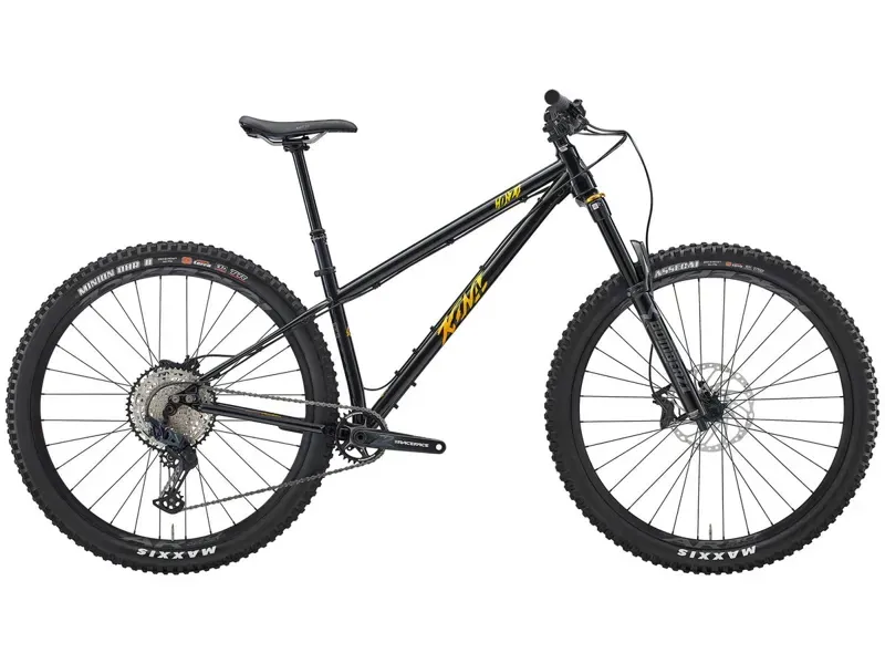 Kona Honzo ESD Hardtail Mountain Bike 2026 in Gloss Metallic Black w/ Furnace Fade and Purple Decals