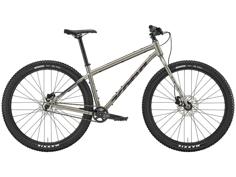 Kona Unit Hardtail Mountain Bike 2025 in Gloss Metallic Grey w/ Chocolate and Tan Decals