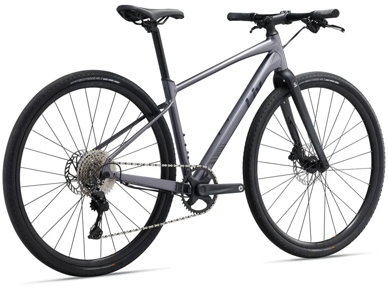 Liv Thrive 1 Womens Hybrid Bike 2025 in Gloss Liquid Metal-6