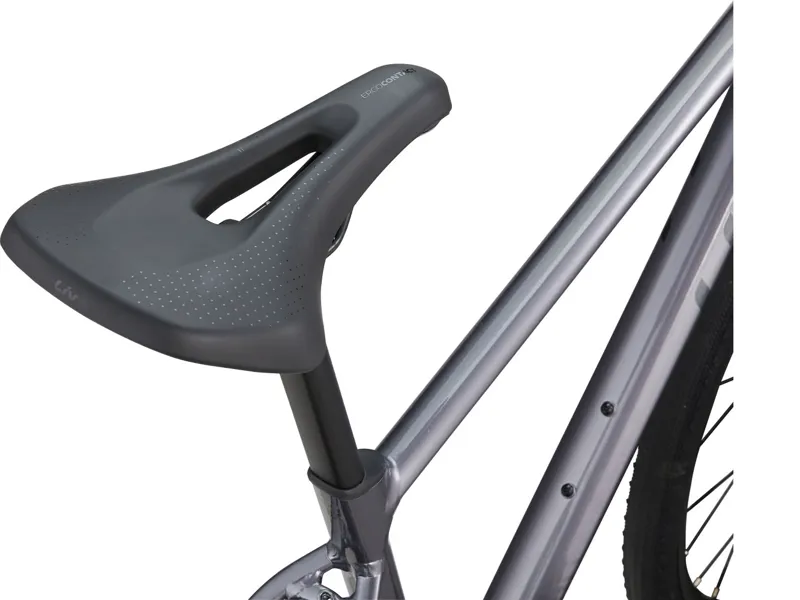 Liv Thrive 1 Womens Hybrid Bike 2025 in Gloss Liquid Metal-1