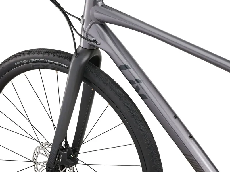 Liv Thrive 1 Womens Hybrid Bike 2025 in Gloss Liquid Metal-4