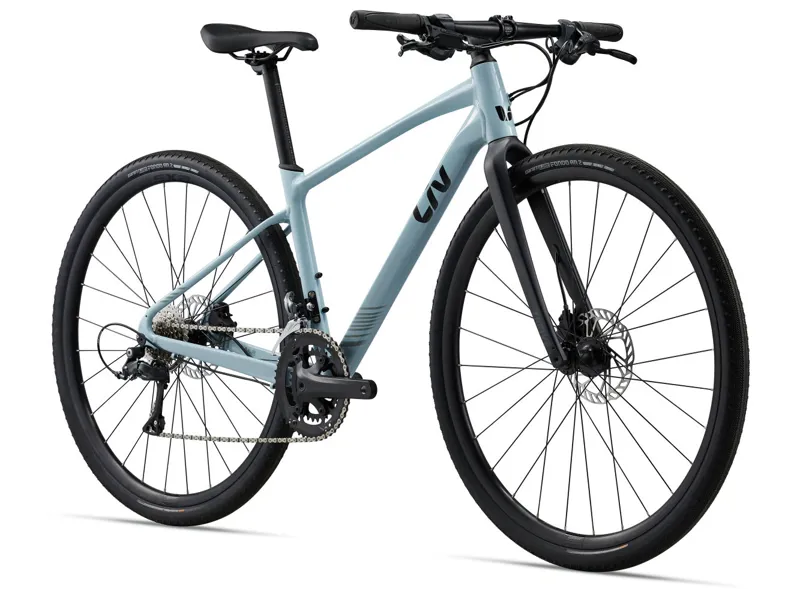 Liv Thrive 3 Womens Hybrid Bike 2024 in Gloss Soap Suds-7