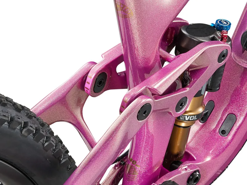 Liv Intrigue X Advanced 0 Full Suspension Mountain Bike Small 2024 in Mulberry Glitter-3