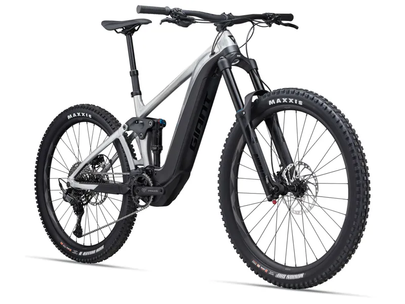 Giant Reign E+ 3 Electric Full Suspension Mountain Bike 2024 in Raw Aluminum-5