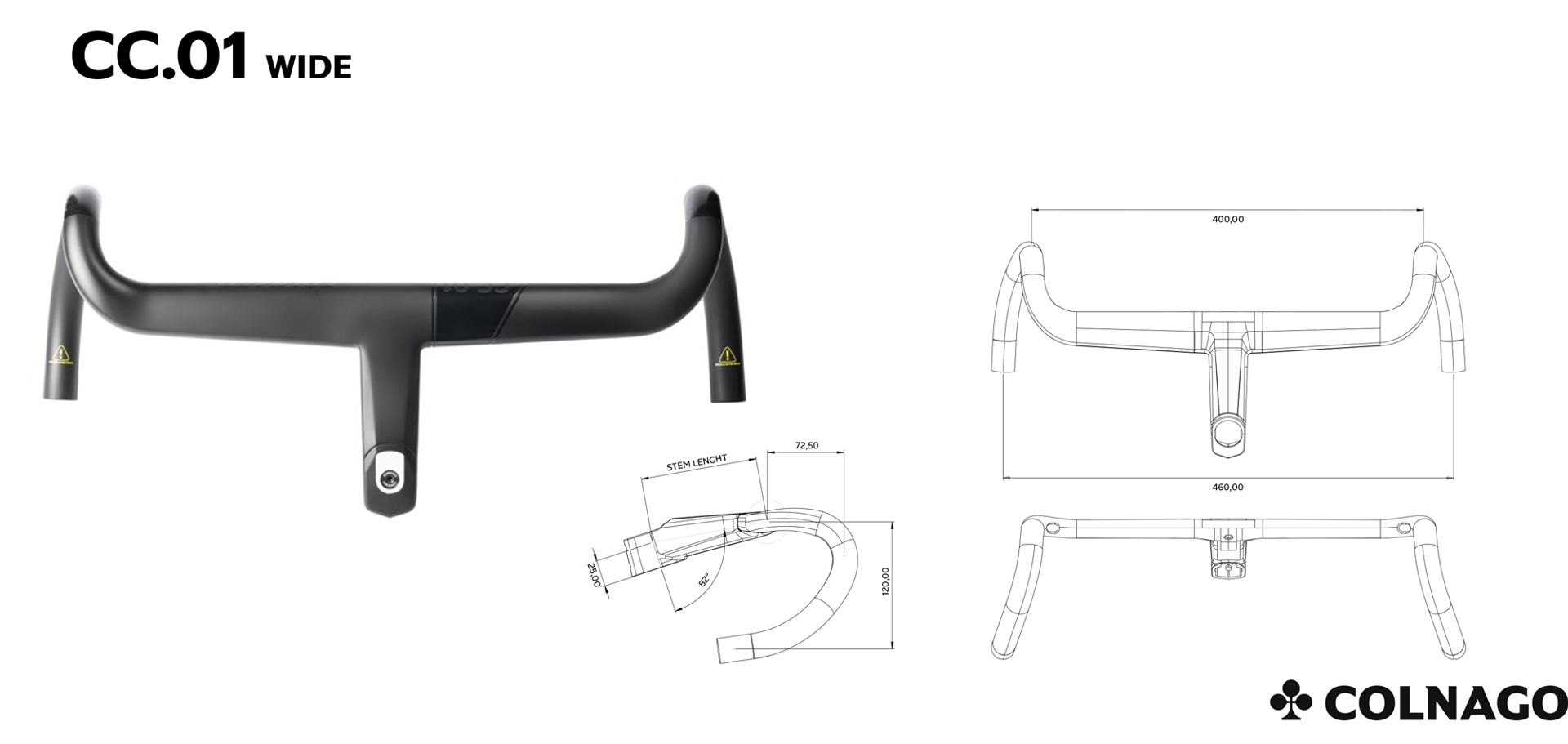 Colnago CC.01 wide handlebars