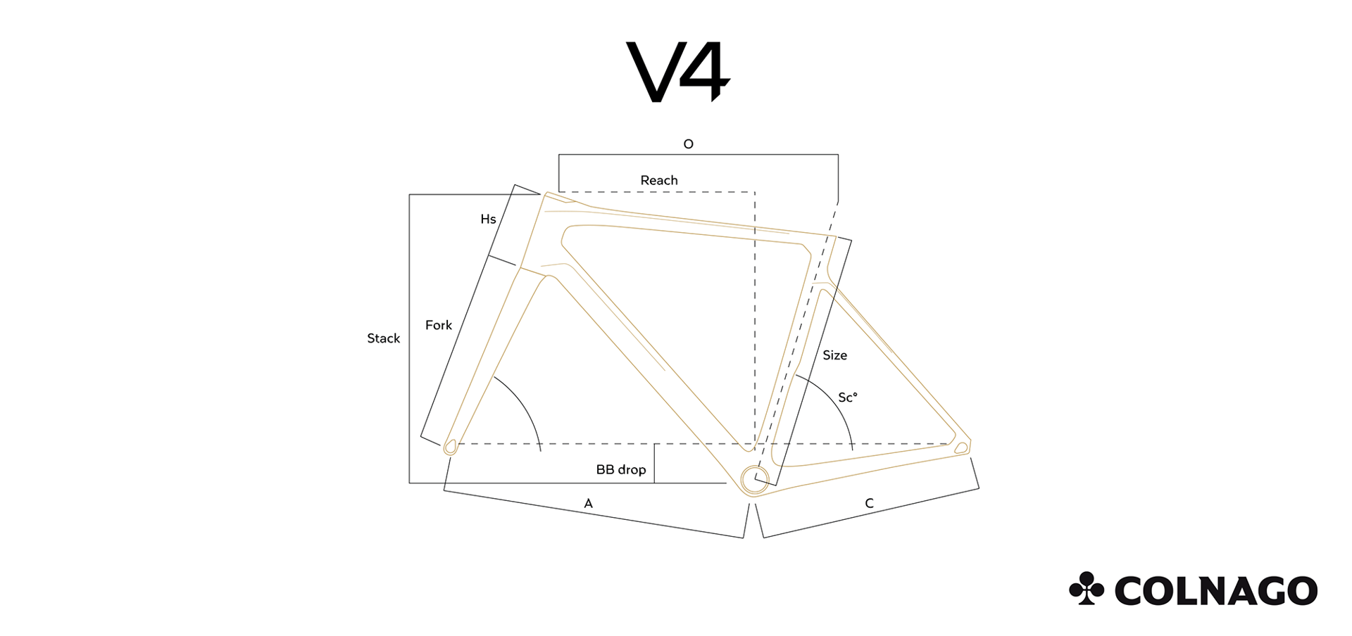 Colnago V4 geometry chart