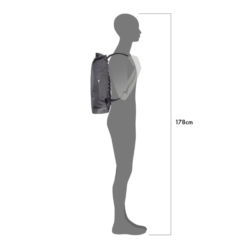 Ortlieb Daypack Metrosphere 21L in Black Embossed-1