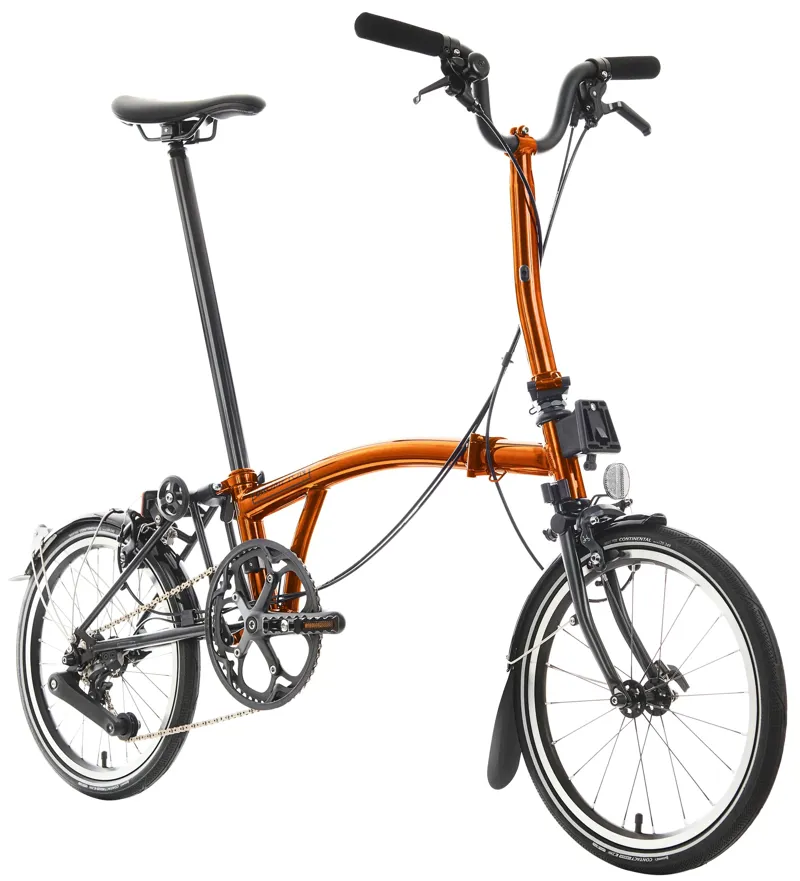 Brompton P Line Urban Folding Bike 2024 in Flame Lacquer -7