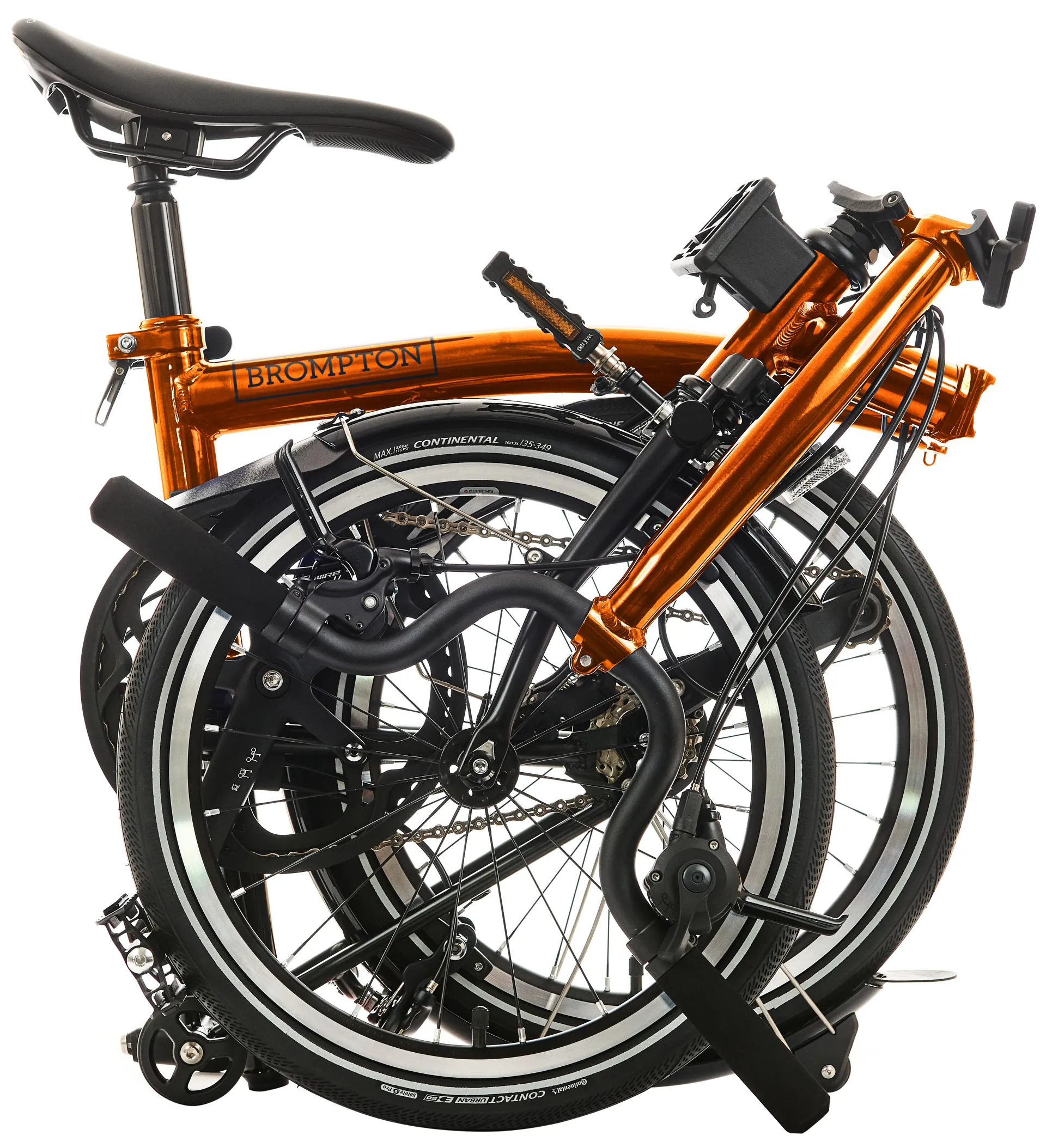 Brompton P Line Urban Folding Bike 2024 in Flame Lacquer