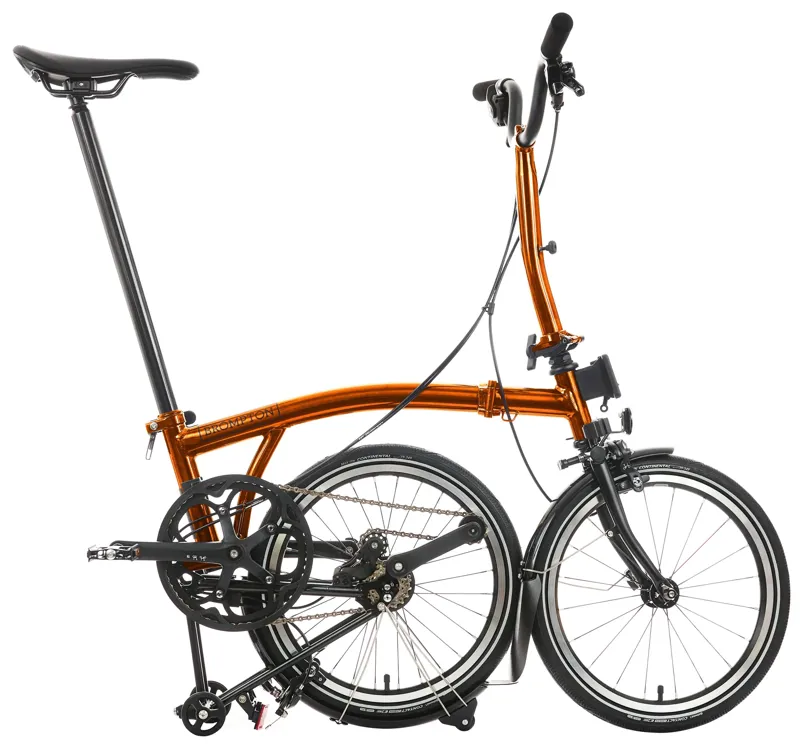 Brompton P Line Urban Folding Bike 2024 in Flame Lacquer -5