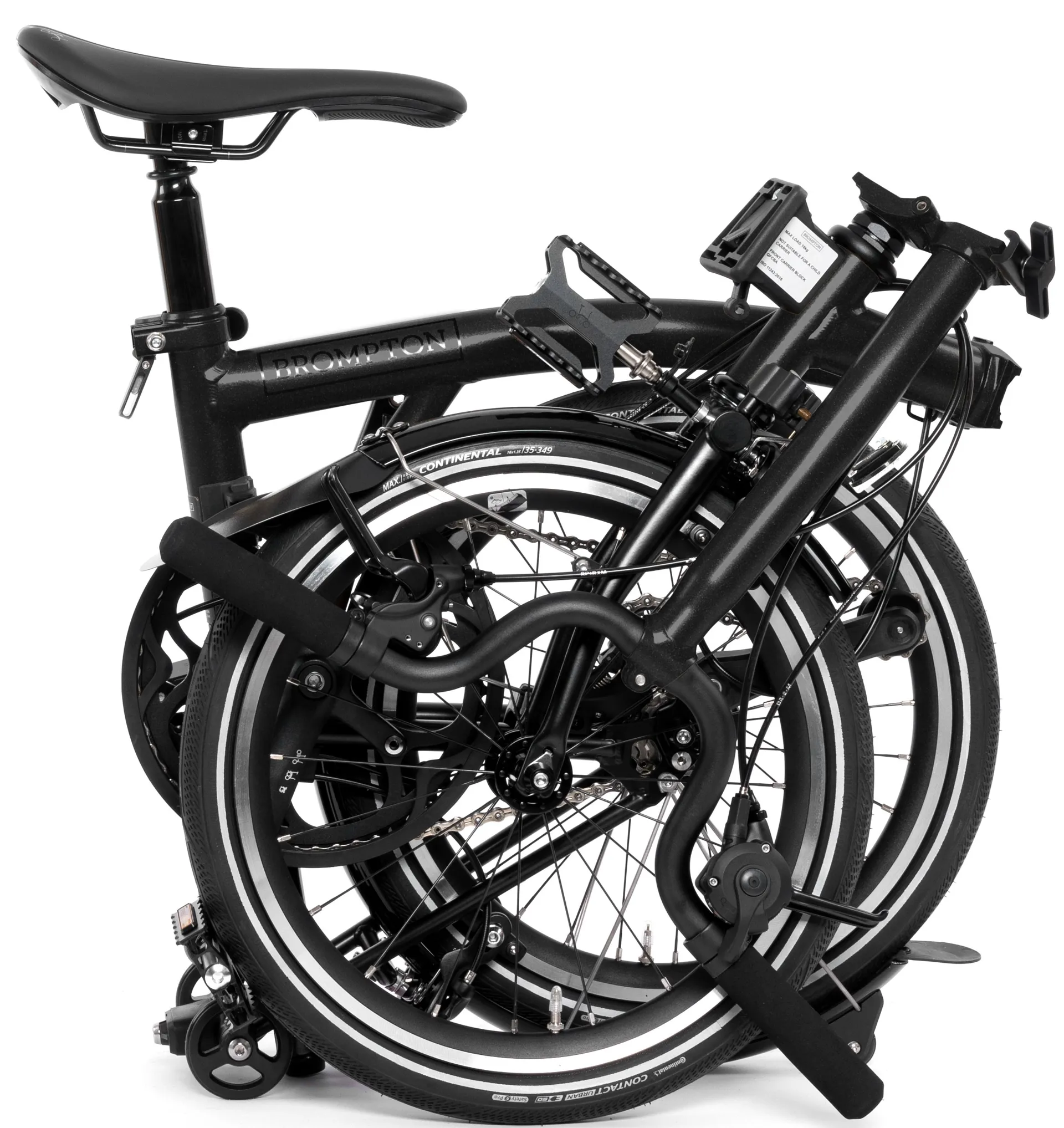 Brompton P Line Urban Folding Bike 2024 in Midnight Black