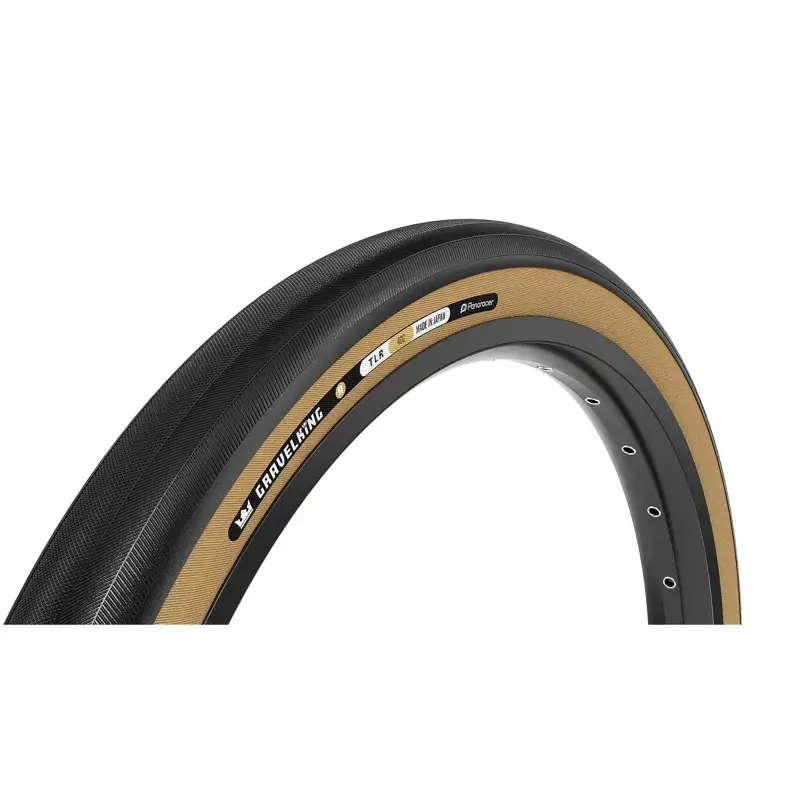 Balfes Bikes Panaracer Gravelking Slick R-Line TLR 700c Gravel Tyre in Black/Amber | Free postage over £30, £10 off first order, price match & 0% finance.