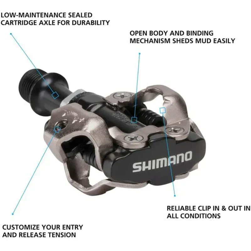 Shimano M540 SPD Clipless Pedals in Black 9/16 inches-1