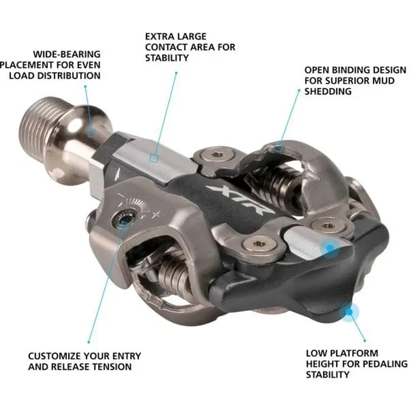 Shimano PD M9100 XTR XC Spd Pedal in Grey/ Black 9/16 inches-1