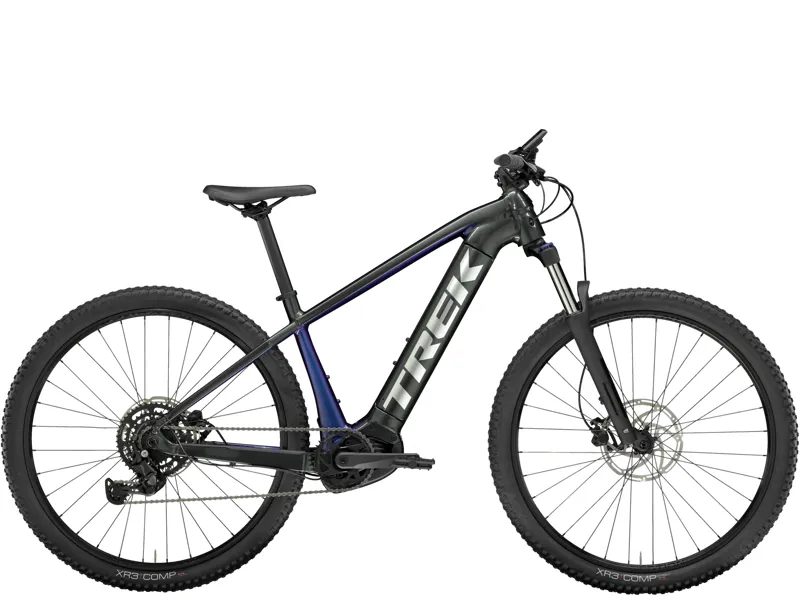 Trek Powerfly 4 625Wh Electric Hardtail Mountain Bike 2025 in Grey/Purple Flip