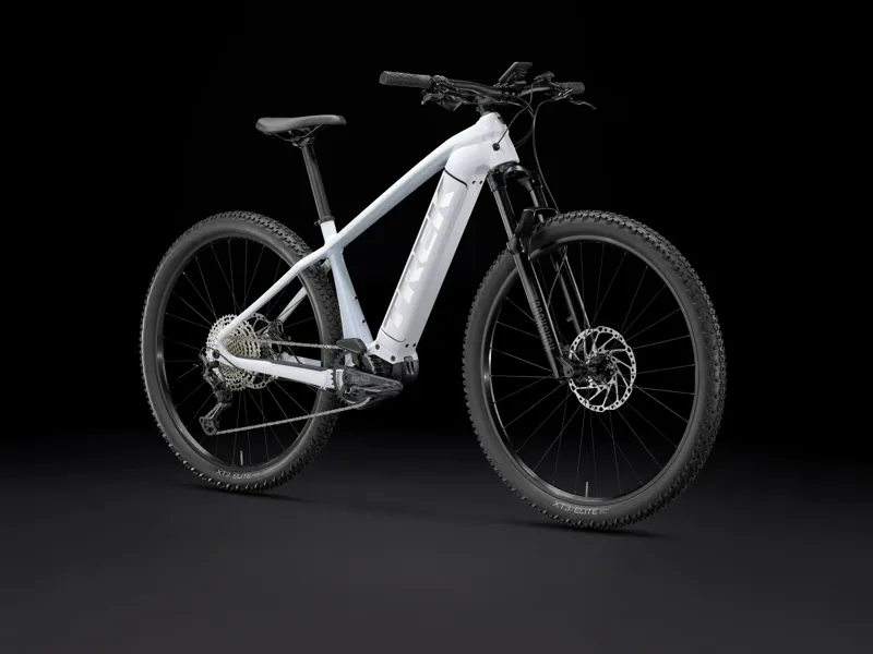 Trek Powerfly 5 Electric Hardtail Mountain Bike 2024 in White Prismatic/Plasma Grey Pearl-1