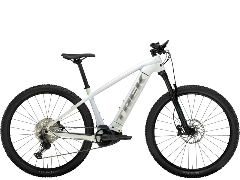 Trek Powerfly 5 Electric Hardtail Mountain Bike 2024 in White Prismatic/Plasma Grey Pearl